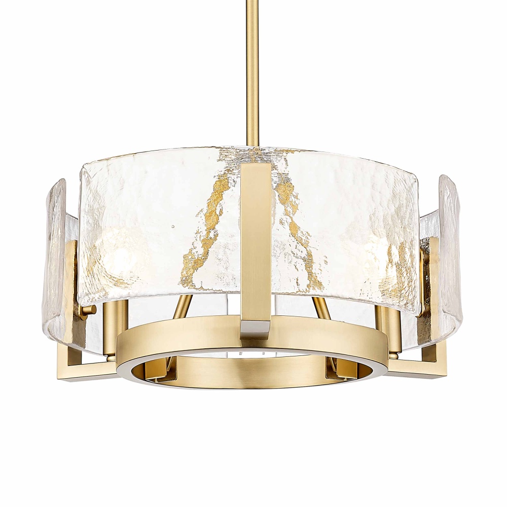 Golden Lighting Aenon 3-light Chandelier in Brushed Champagne Brass
